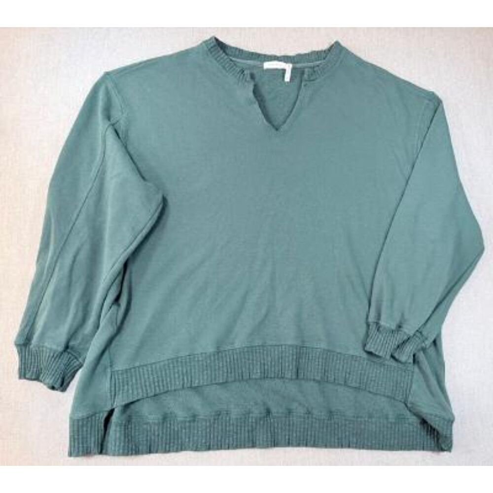 Lone & Lux Green Sweater Women's 3XL Soft Knit Pullover Plus Size